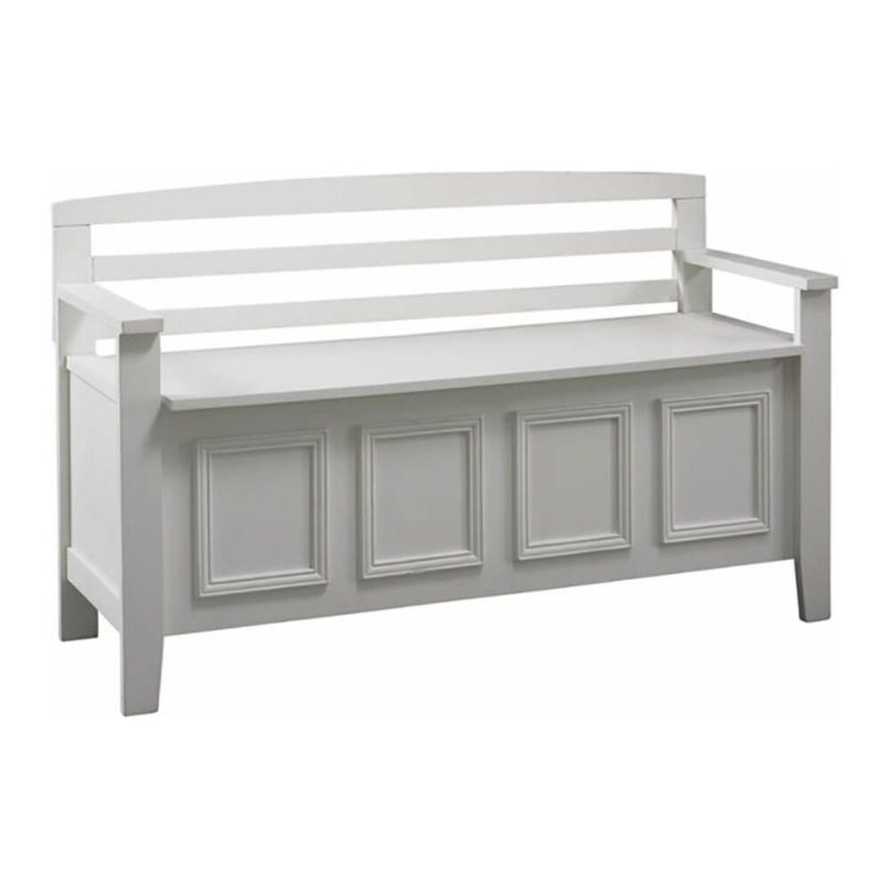 Linden Boulevard Laredo Storage Bench in White, , large