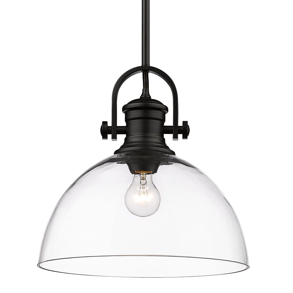 Golden Lighting Hines 1-Light Pendant in Matte Black, , large