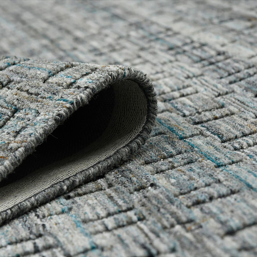 Amer Rugs Houston 7&#39;9&quot; x 9&#39;9&quot; Turq Gray Area Rug, , large