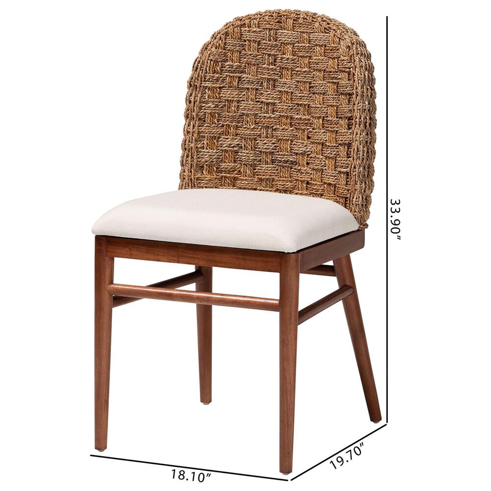 Baxton Studio Denver Side Chair in Walnut Brown, , large