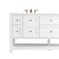 James Martin Vanities Breckenridge 72" Double Bathroom Vanity in Bright White with 3 cm White Zeus Quartz Top and Rectangular Sinks, , large