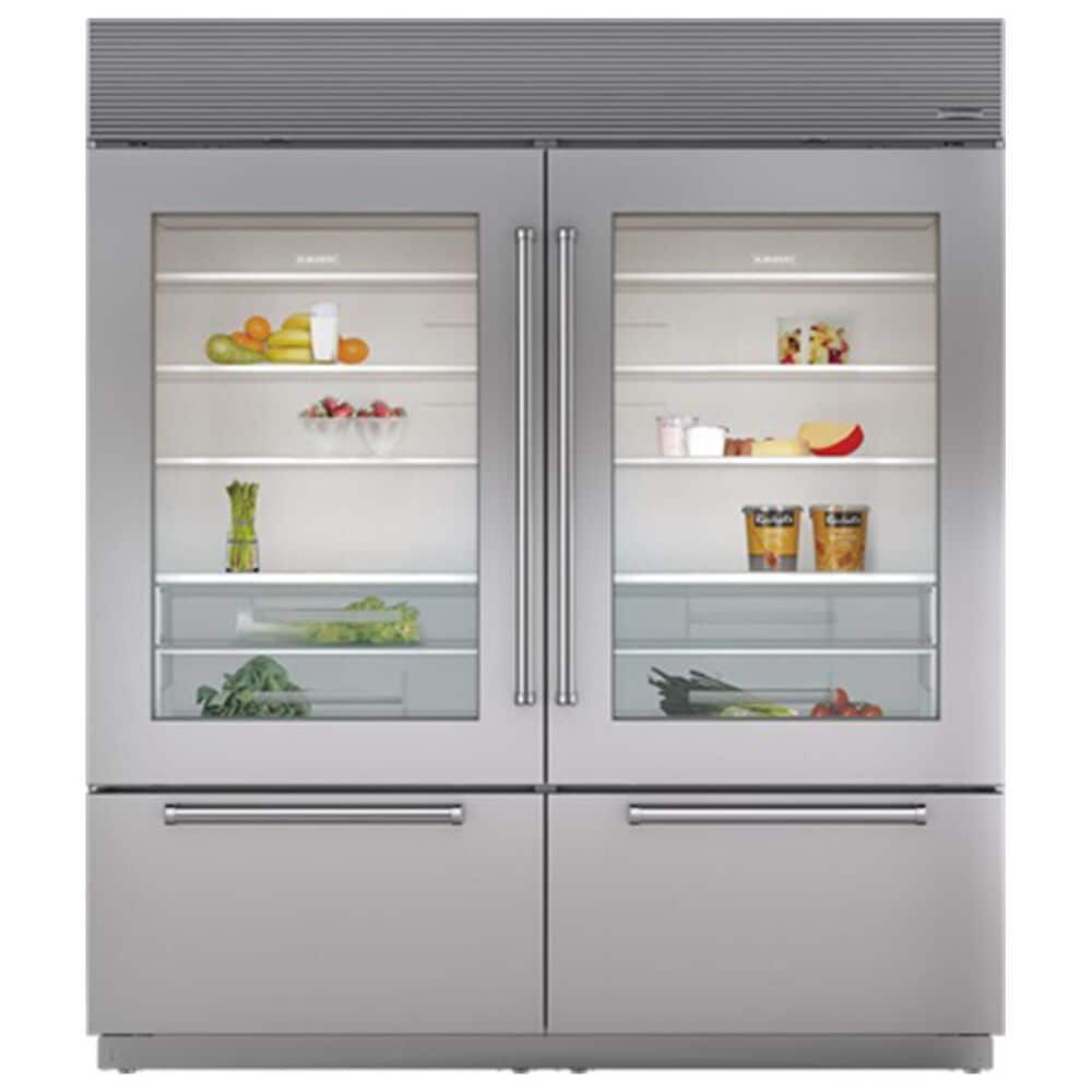 Sub Zero Dual Installation Kit with 72" Louvered Grille in Stainless Steel, , large