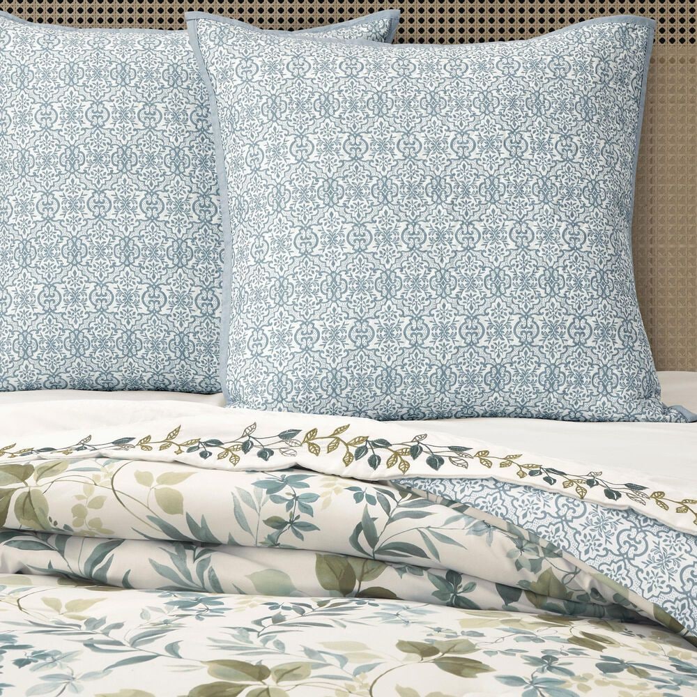 J. Queen New York Evergreen 26&quot; Square Euro Pillow Sham in Blue, , large
