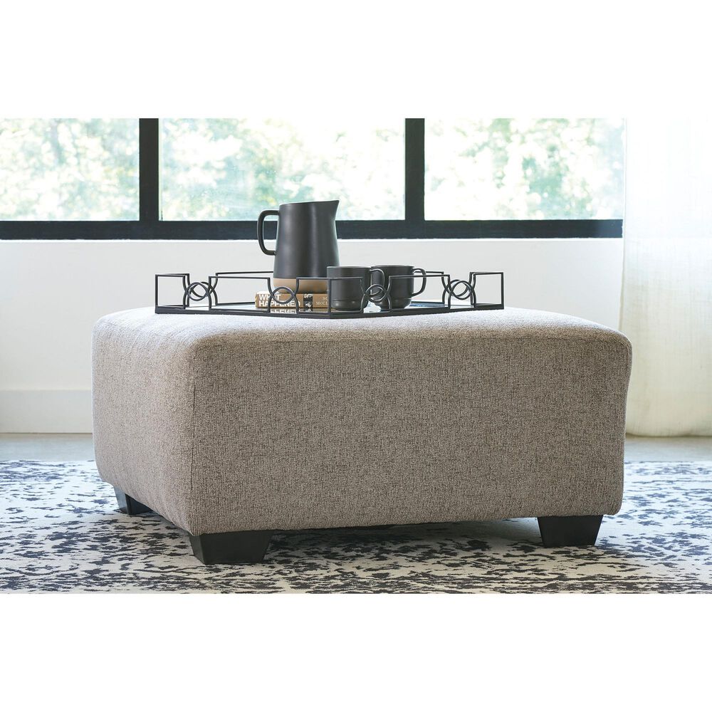 Ashley Ballinasloe Oversized Accent Ottoman in Platinum, , large