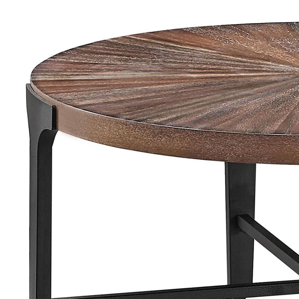 Steve Silver Chevron Coffee Table in Cinnamon and Black, , large