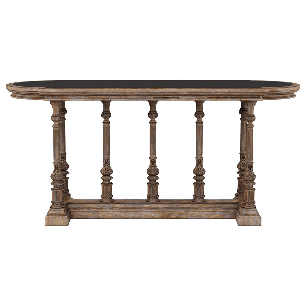 Vantage Architrave Gathering Pub Table in Almond and Black, , large