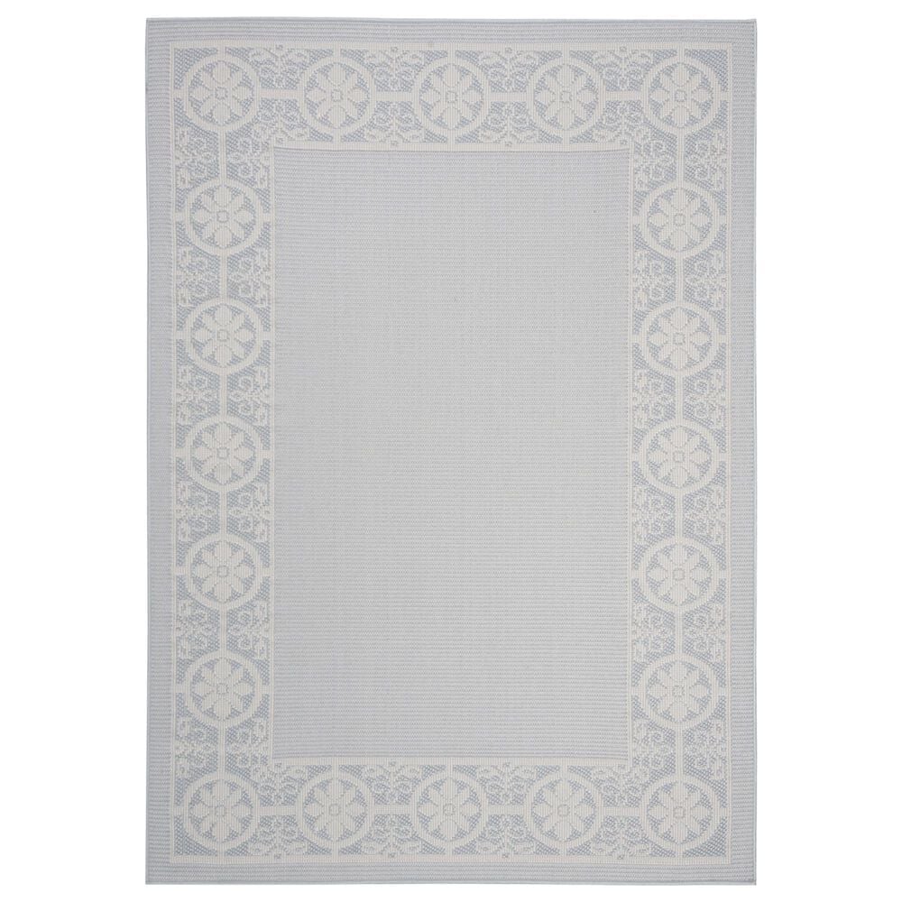 Safavieh Bermuda 5"3" x 7"6" Light Blue and Ivory Indoor/Outdoor Area Performance Rug, , large