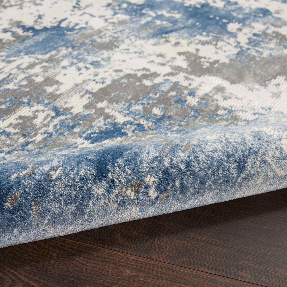 Nourison Rustic Textures RUS08 Grey and Blue 7&#39;10&quot; x 10&#39;6&quot; Area Rug, , large