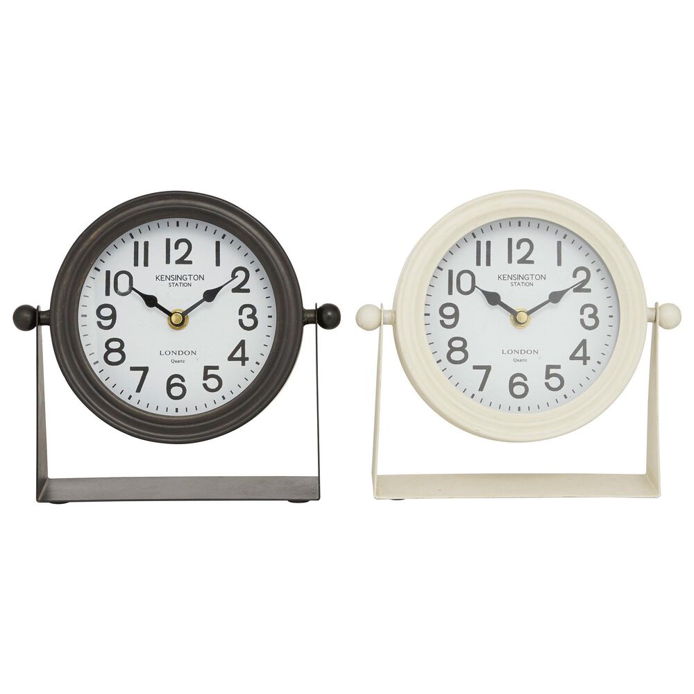 Maple and Jade 8" Clock in Black and White (Set of 2), , large
