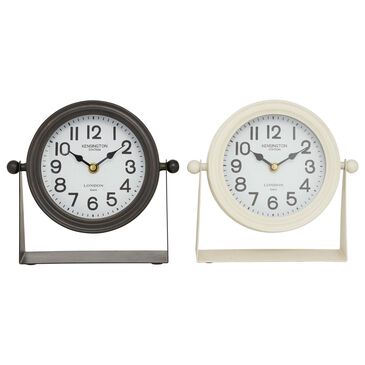 Maple and Jade 8" Clock in Black and White (Set of 2), , large