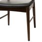 Baxton Studio Winton Side Chair with Black Cushion in Walnut Brown (Set of 2), , large