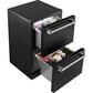 Cafe 5.7 Cu. Ft. Built-In Dual-Drawer Refrigerator in Matte Black and Brushed Stainless Handles, , large