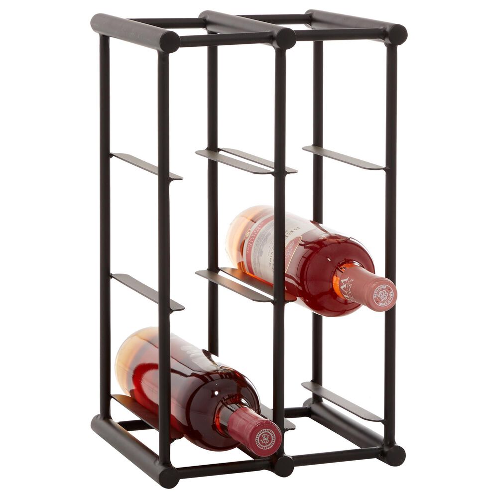 Maple and Jade Industrial Metal Wine Rack in Black, , large