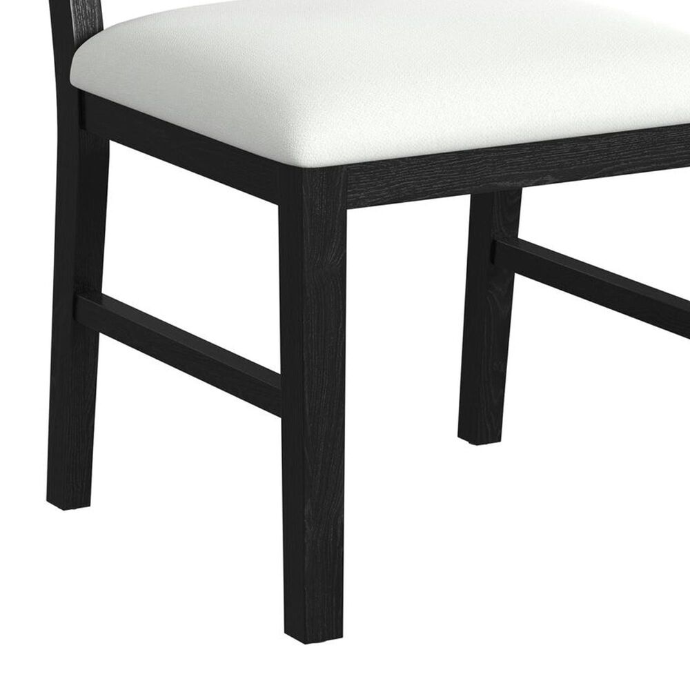 Mayberry Hill Bahama Breeze Dining Side Chair with White Cushion in Black, , large