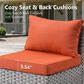 HOMLUX 12-Piece Modern Outdoor Sectional Furniture Set in Orange Red, , large