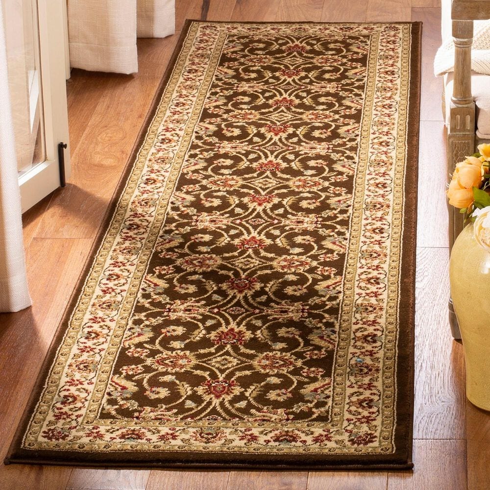 Safavieh Lyndhurst LNH553 2&#39;3&quot; x 16&#39; Brown and Ivory Runner, , large