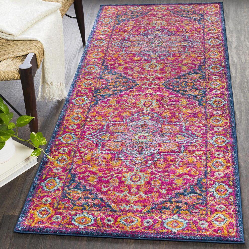 Surya Harput HAP-1009 2&#39;7&quot; x 12&quot; Garnet, Blue and Saffron Runner, , large