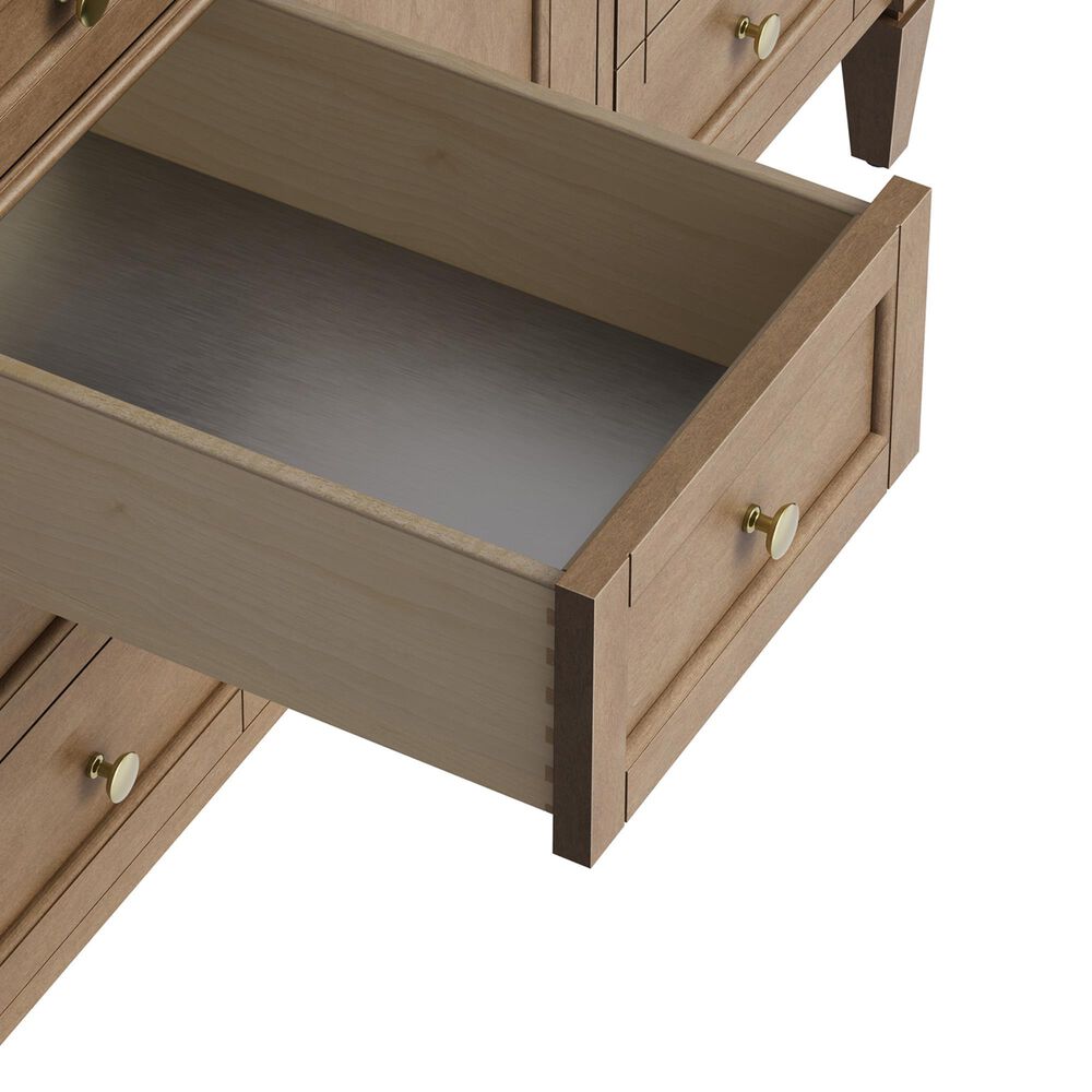 James Martin Brittany 48" Single Bathroom Vanity in Pecan with 3 cm Eternal Jasmine Pearl Silestone Top and Rectangular Sink, , large
