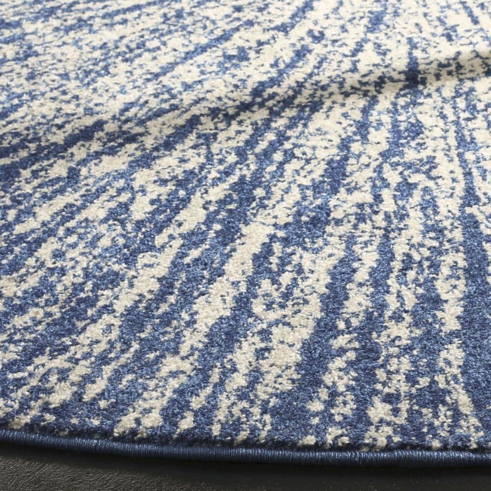 Safavieh Evoke EVK228N 3&#39; Round Navy and Ivory Area Rug, , large