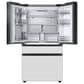 Samsung Bespoke Bespoke 23 Cu. Ft. Counter Depth French Door Refrigerator with Beverage Center - Morning Blue Glass Top Panel with White Glass Middle and Bottom Panels Included, , large