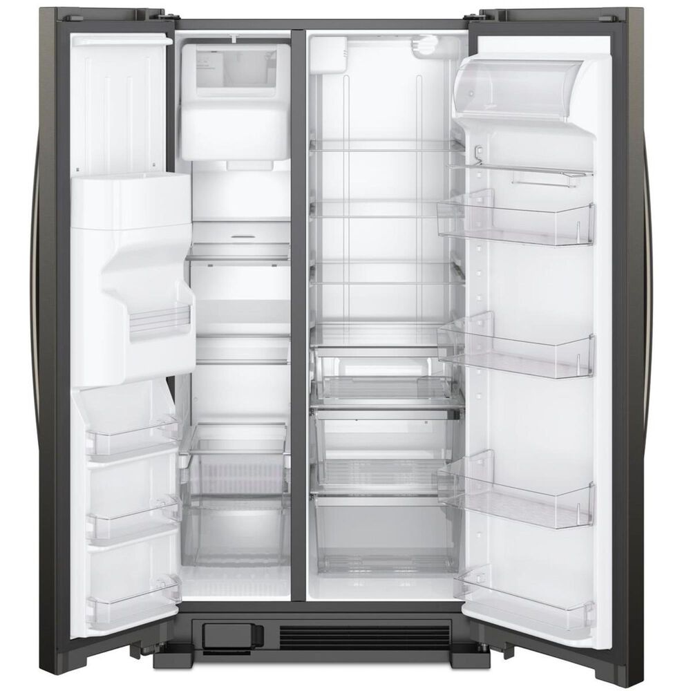 Whirlpool 21.4 Cu. Ft. 33&quot; Wide Side-by-Side Refrigerator in Black Stainless, , large