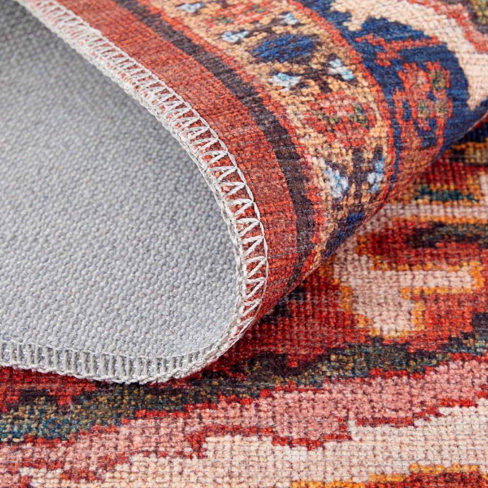Feizy Rawlins 39HMF 3&#39;11&quot; x 6&#39; Red and Navy Area Rug, , large
