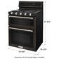 KitchenAid 30" Gas Double Oven Convection Range in Black Stainless, , large