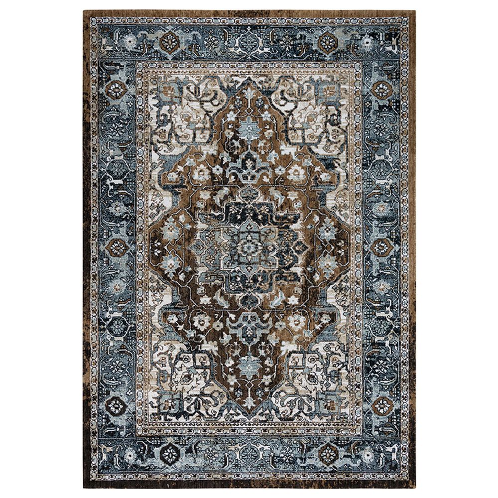 RIZZY Elite 10" x 13" Brown and Denim Area Rug, , large