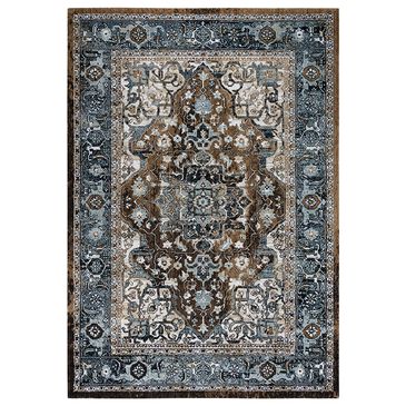 RIZZY Elite 10" x 13" Brown and Denim Area Rug, , large