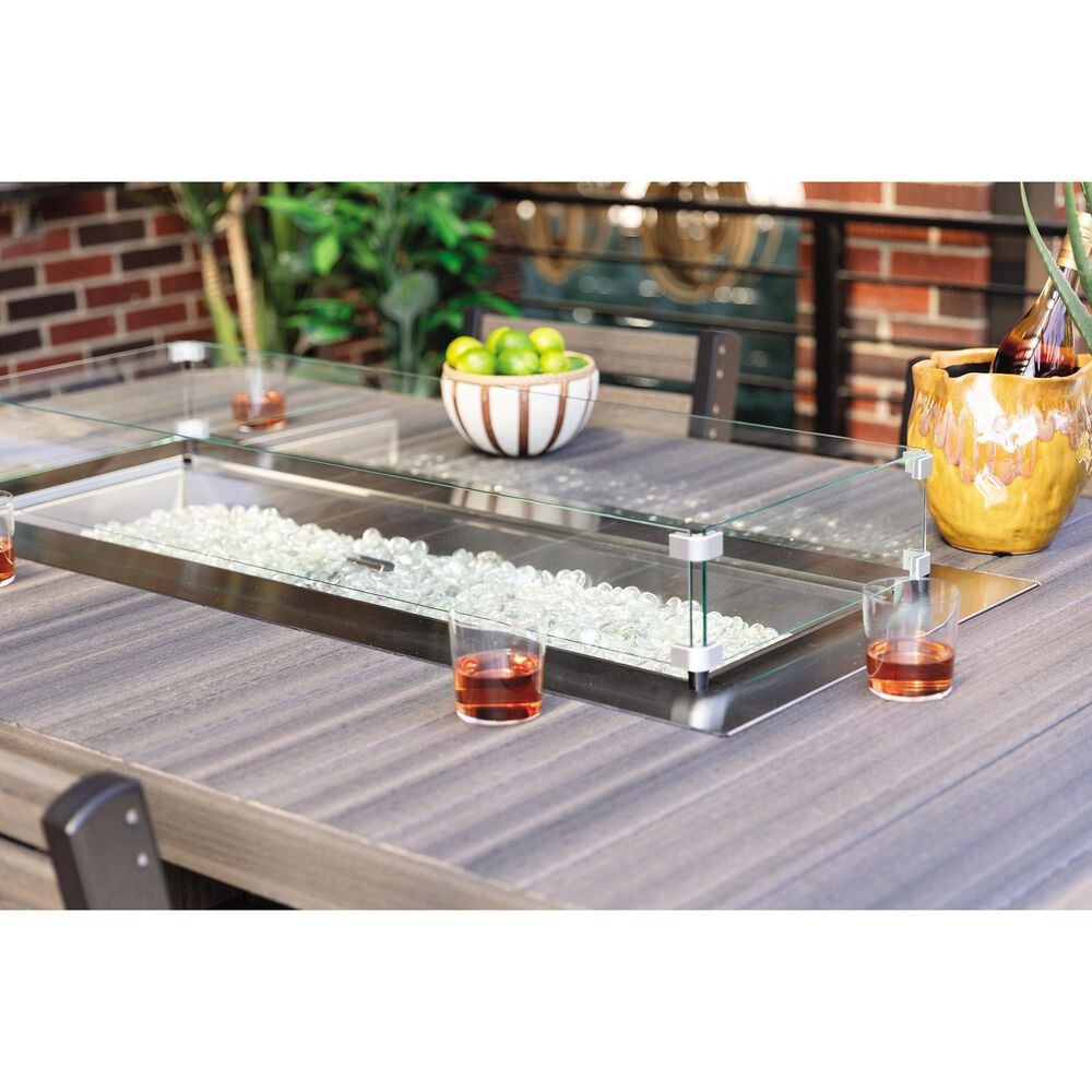Amish Orchard Firebar Table in Coastal Gray and Black, , large