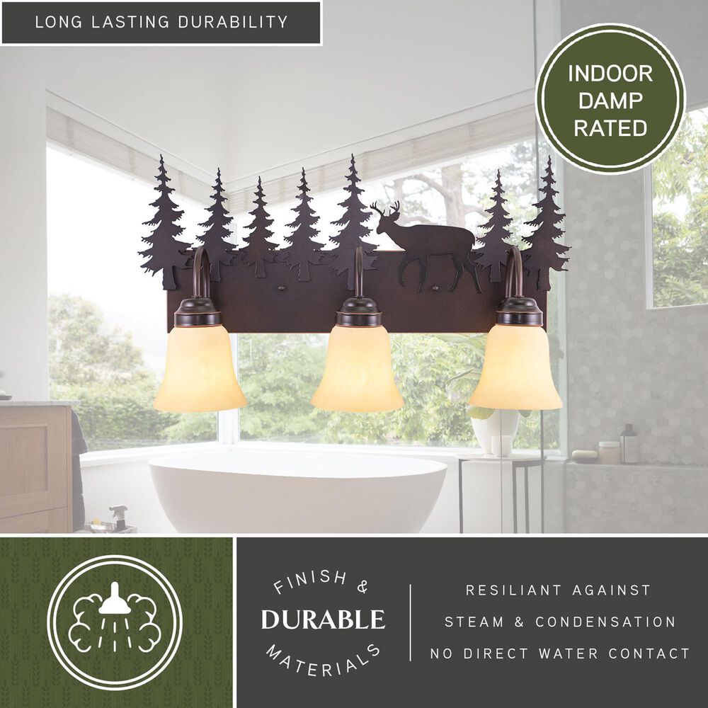 Vaxcel Bryce 3-Light Bathroom Vanity in Burnished Bronze, , large
