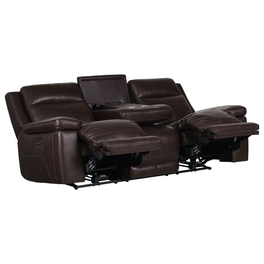 Simon Li Power Reclining Sofa with power Headrest in Triomphe Cordovan, , large