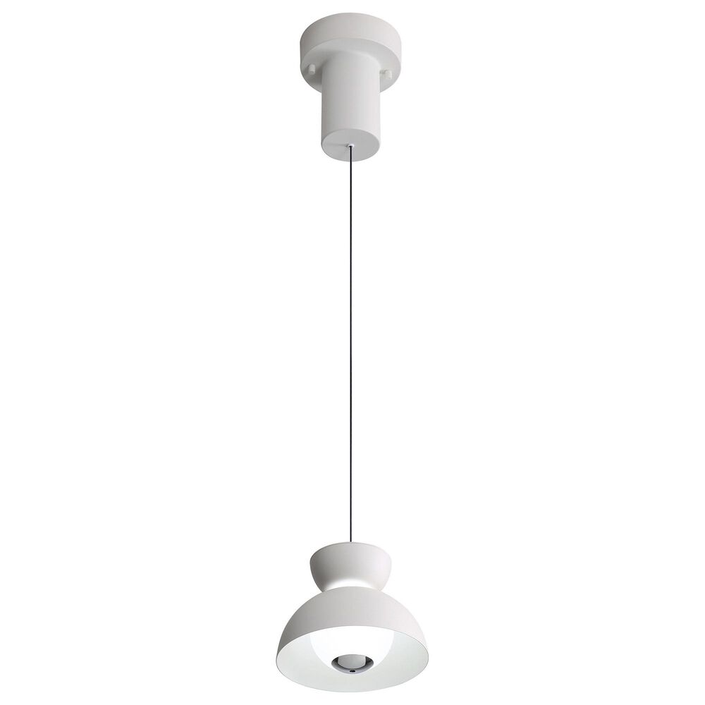 Golden Lighting Vintra LED 1-Light Pendant in Sand White with Chrome, , large