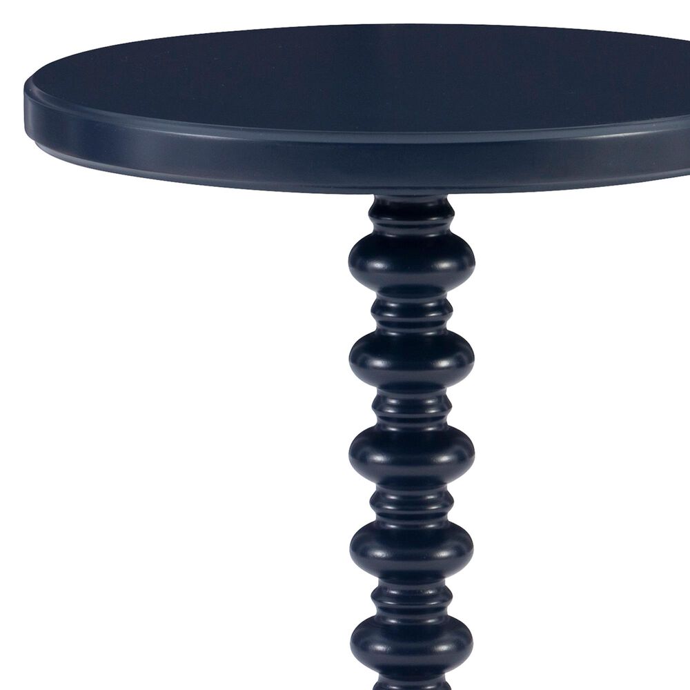 Linon Home Decor Aurora Round Side Table in Navy Blue, , large