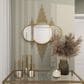 Maple and Jade Metal Geometric Wall Mirror in Gold, , large