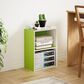 HOMLUX 2-Tier Cube Compact Storage Shelf Organizer Bookcase in Green and White, , large