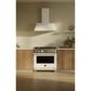 Bertazzoni Master Series 36" All Gas Range in Bianco Matte and Gold, , large