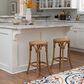 Linon Home Decor Rae Rattan Counter Stool in Weathered Grey, , large