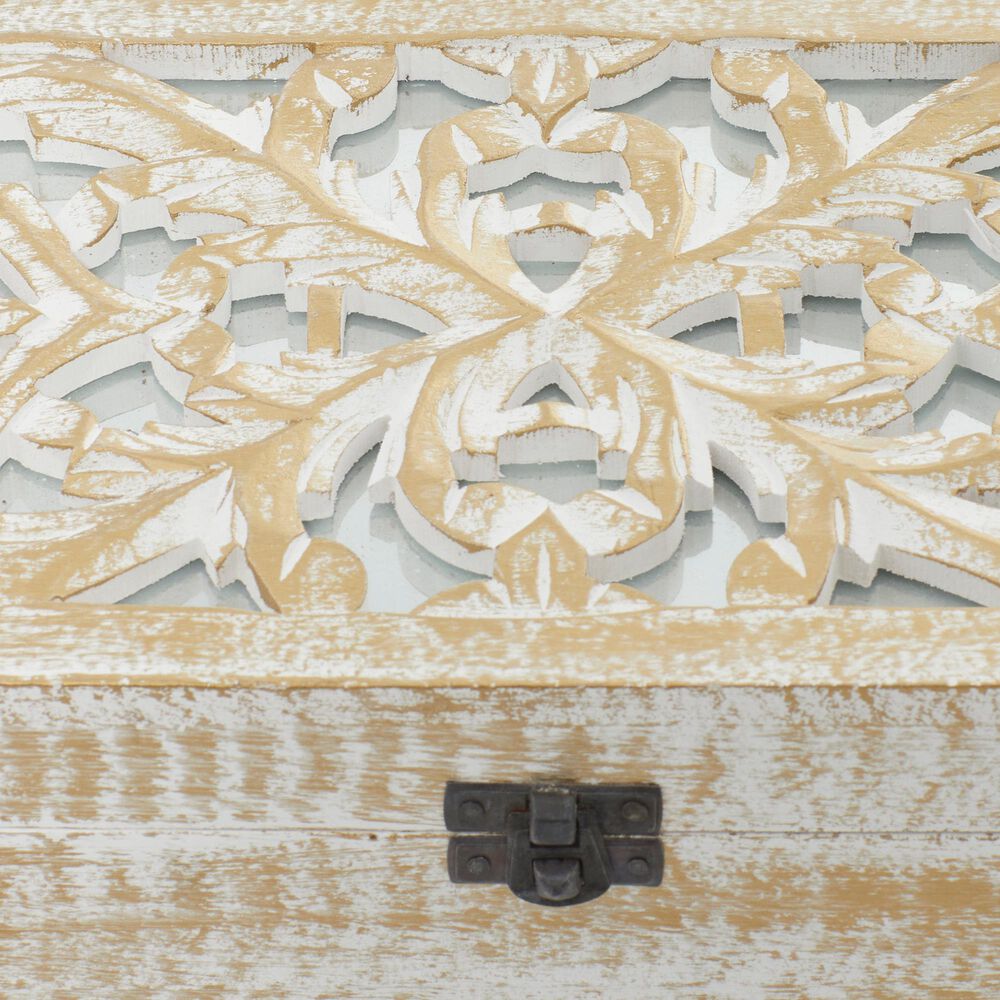 Maple and Jade Coastal Box in White and Brown &#40;Set of 3&#41;, , large
