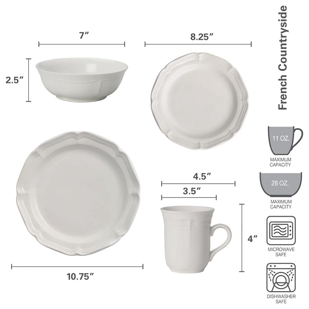 Mikasa French Countryside 16-Piece Dinnerware Set in White, , large