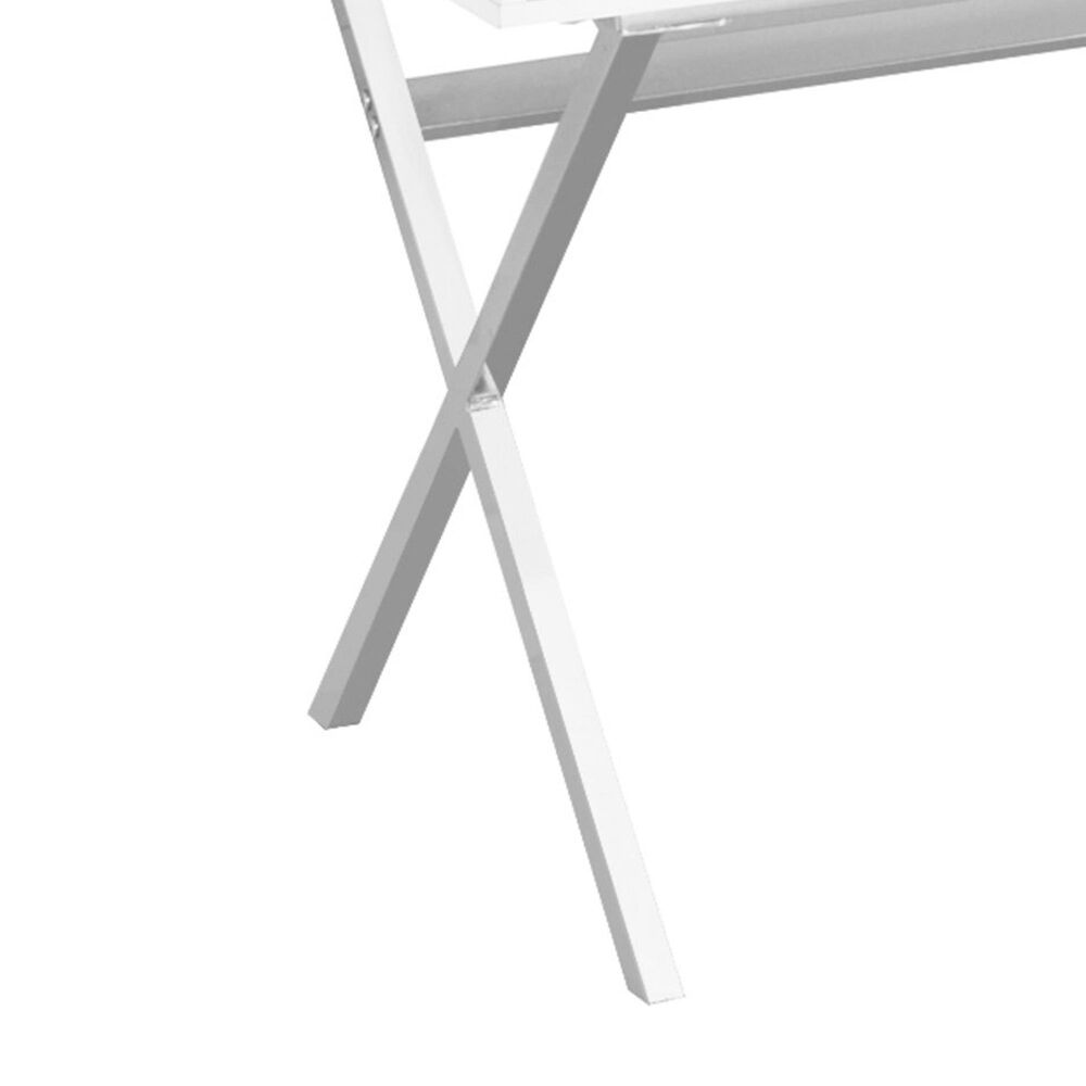 Glideaway 48" Modern Laptop Table in Gloss White, , large