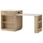 HOMLUX 83" Fluted Kitchen Island in Natural, , large