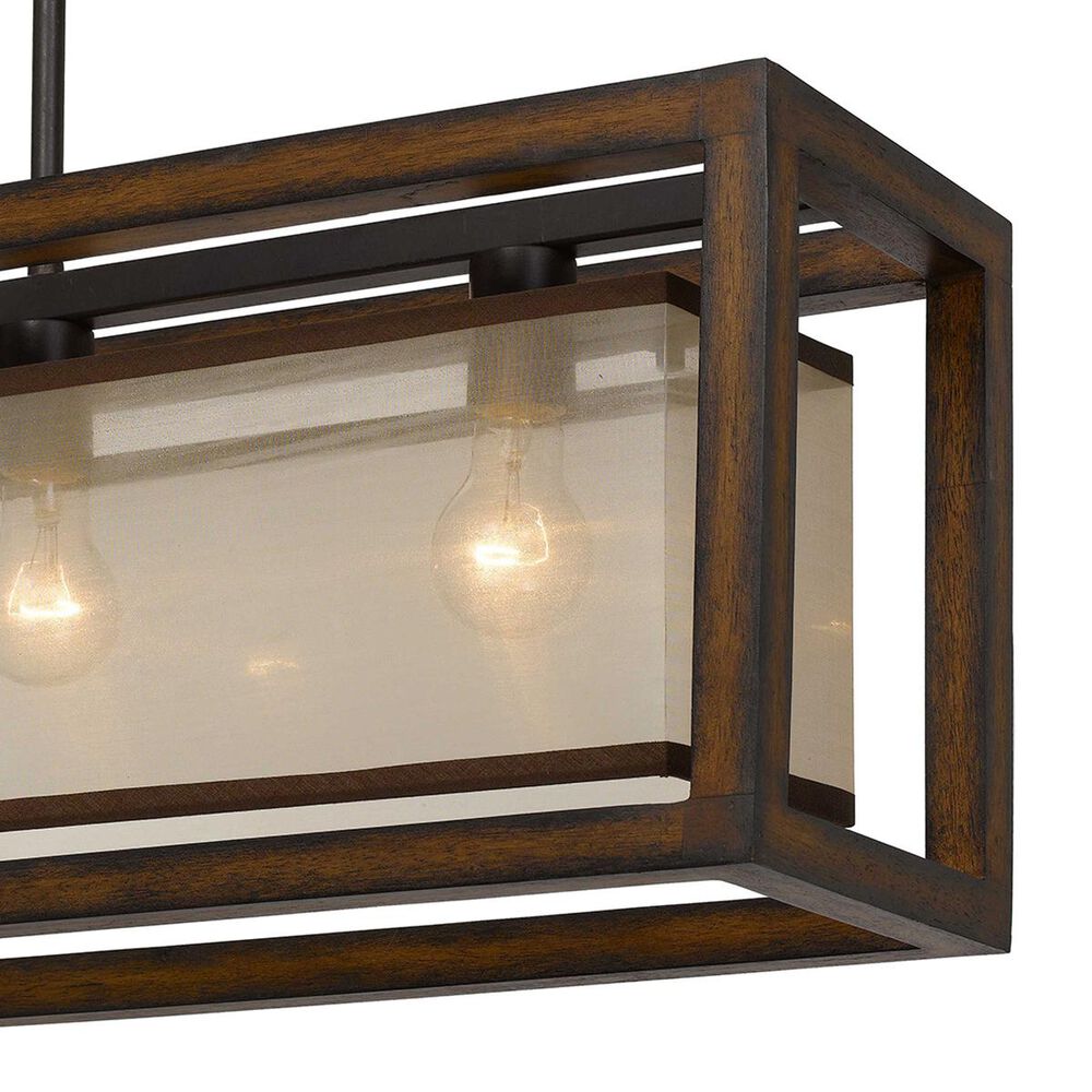 Cal Lighting Island Chandelier in Wood, , large