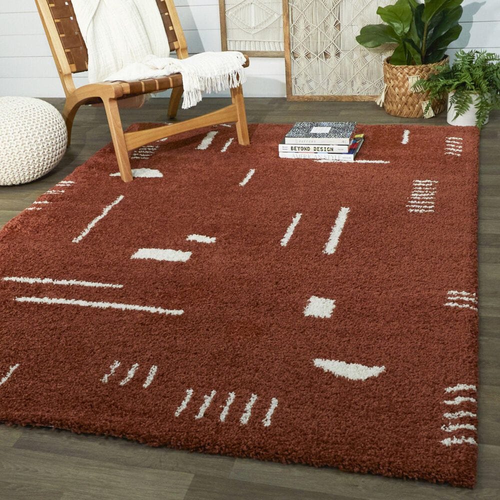 Balta Rugs Rupa 3090663 5&#39;3&quot; x 7&#39; Rust Area Rug, , large