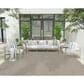 Nourison Courtyard Ivory and Silver 10" Square Indoor/Outdoor Area Rug, , large