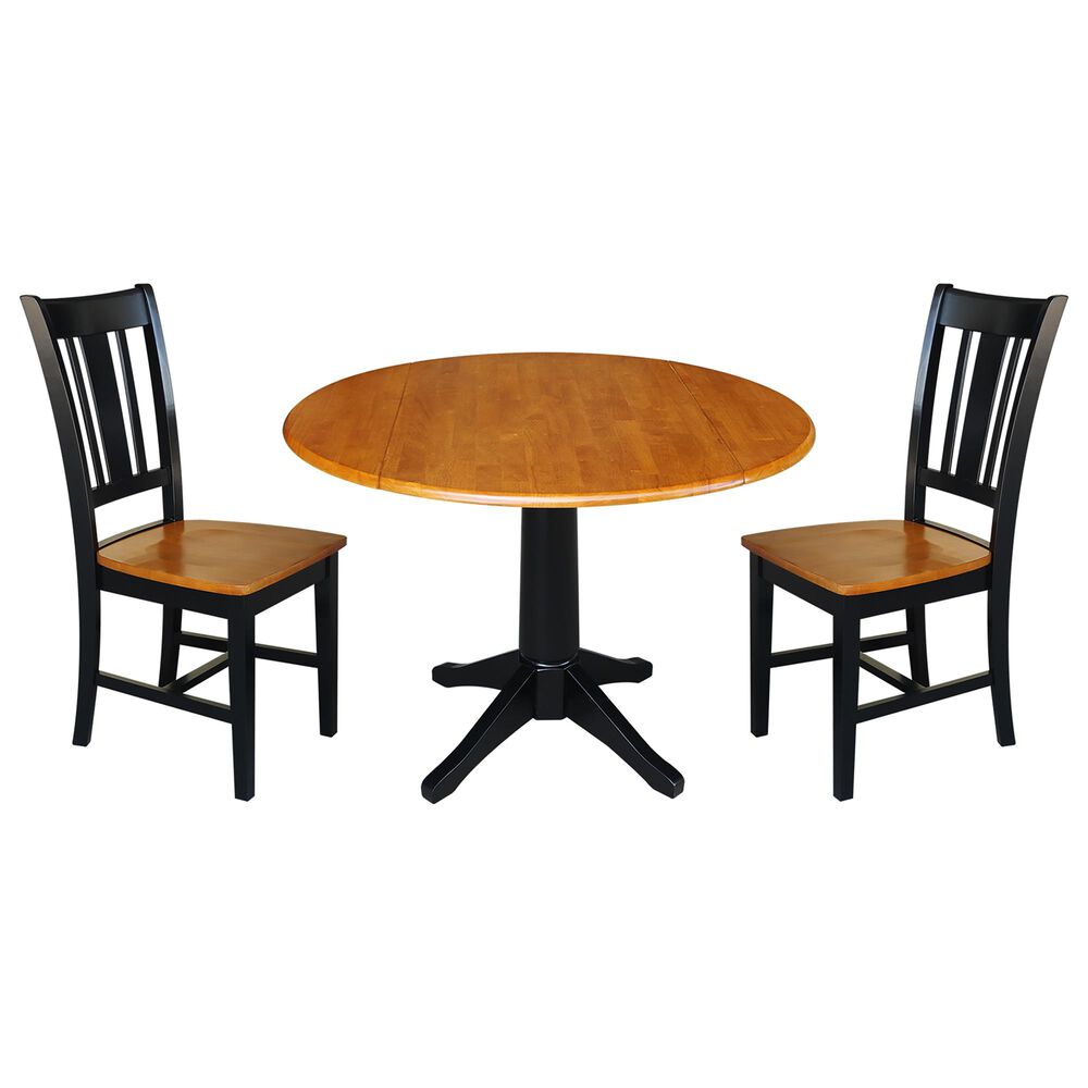 International Concepts 3-Piece Dining Set in Black/Cherry, , large