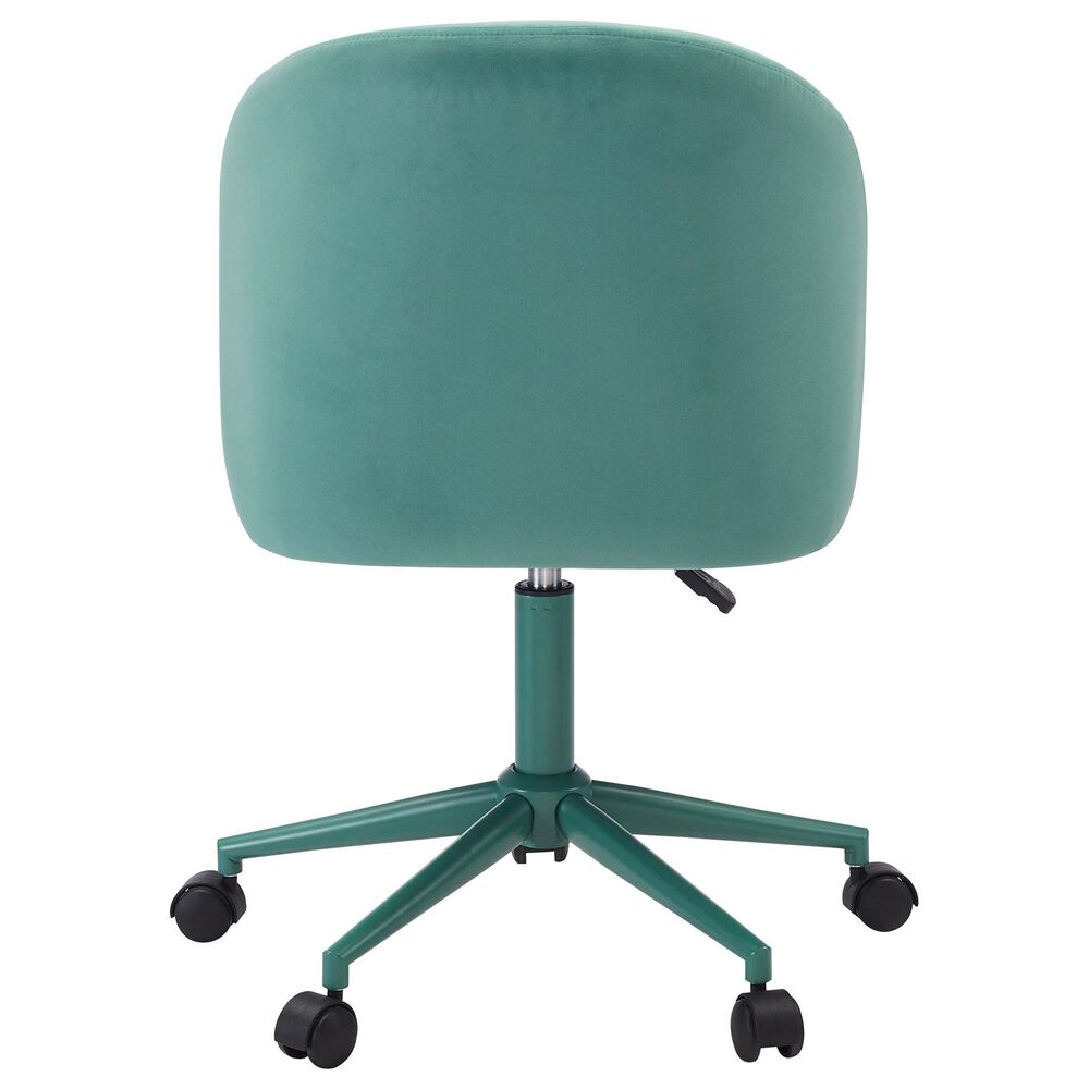 Linon Home Decor Adalynn Swivel Desk Chair in Aqua, , large