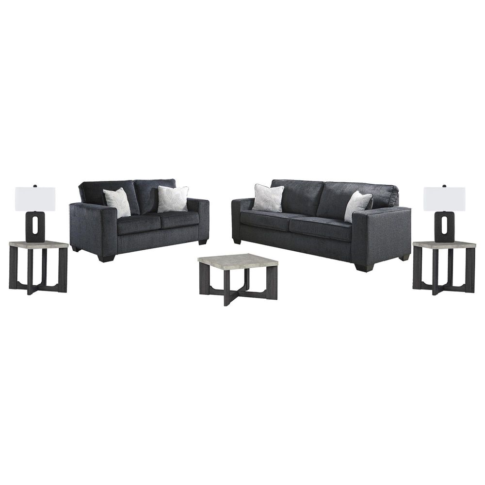 ASHLEY Altari, Sharstorm and Wimmings 7-Piece Living Room Set in Slate, , large