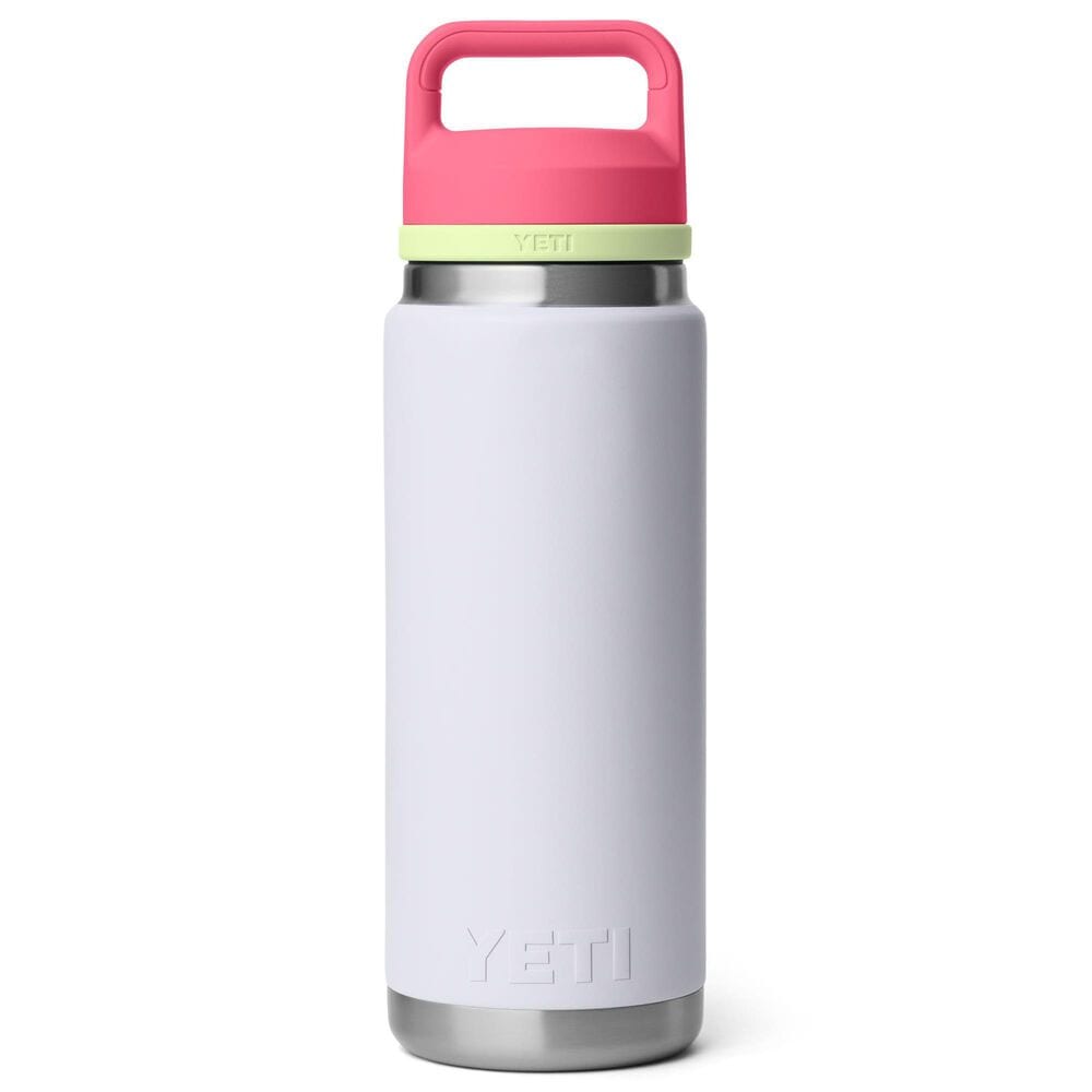 YETI Rambler 26 Oz Water Bottle with Color-Blocked Chug Cap in Mist, Pink and Grasshopper, , large