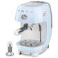 SMEG Retro Style 47 Oz Espresso and Cold Brew Coffee Machine in Pastel Blue, , large
